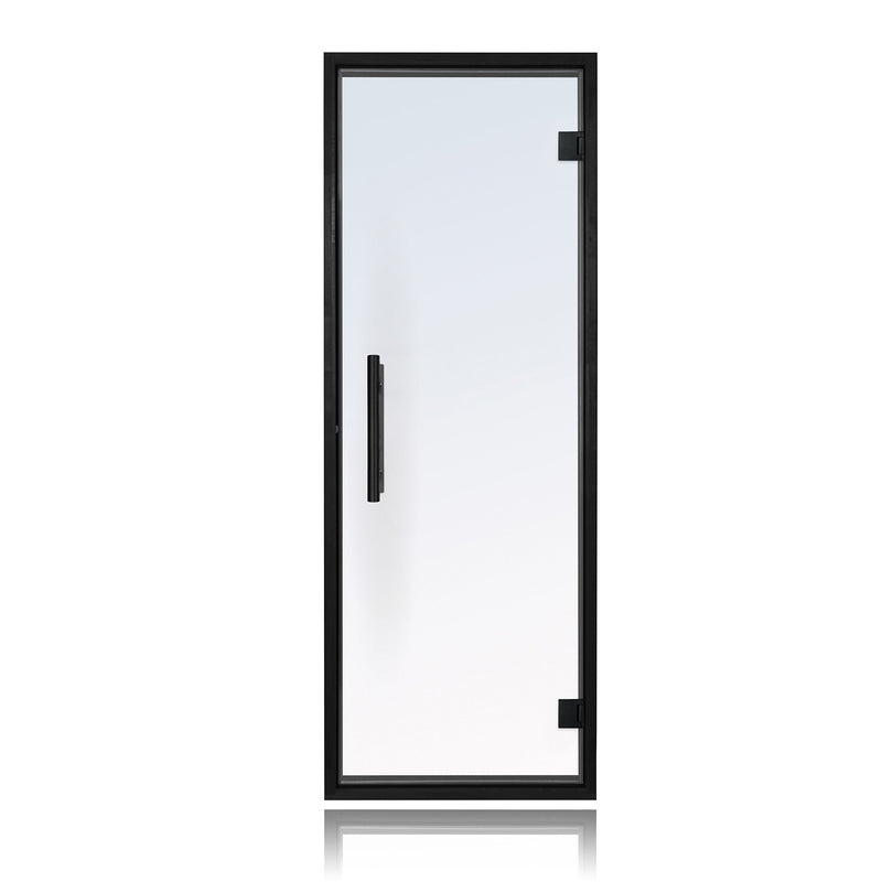 ProSaunas Prehung Clear Glass Sauna Door, Black Alder Frame 24x73 — Black Alder