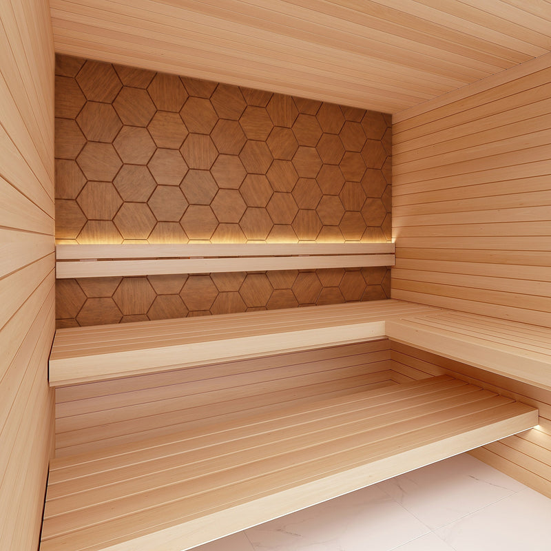 ProSaunas SaunaDécor Hive Hexagon Wall Panels — 6 Pack