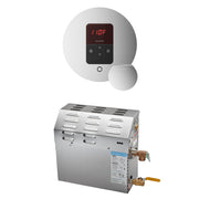 Mr. Steam MS 6 kW (6000 W) Steam Shower Generator Package with round iTempo Control — Polished Chrome