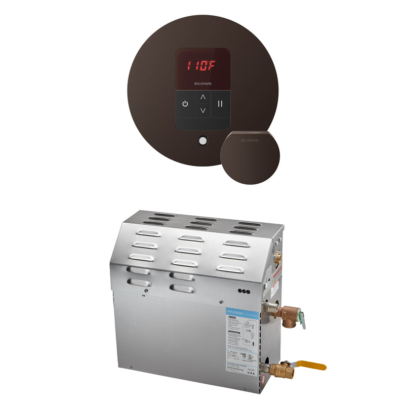 MS 7.5 kW (7500 W) Steam Shower Generator Package with round iTempo Control in Oil-Rubbed Bronze — Oil-Rubbed Bronze