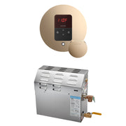 MS 7.5 kW (7500 W) Steam Shower Generator Package with round iTempo Control in Polished Gold — Polished Gold
