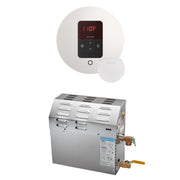 MS 5 kW (5000 W) Steam Shower Generator Package with round iTempo Control in White — White