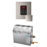 MS 9 kW (9000 W) Steam Shower Generator Package with square iTempo Control in Brushed Nickel — Brushed Nickel