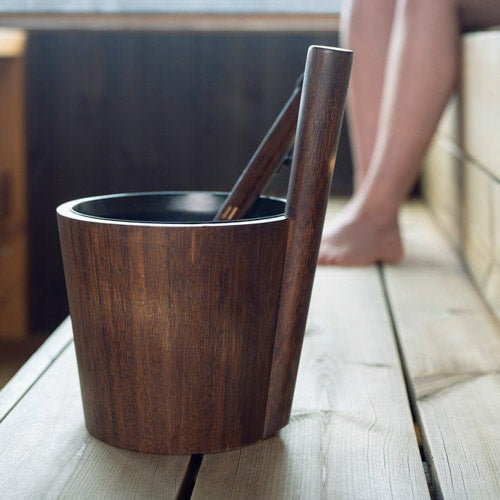Rento Bamboo Straight Handle Sauna Bucket