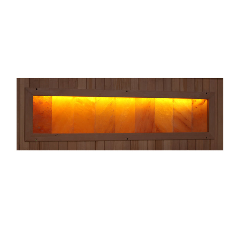 Golden Designs 3-Person "Hotel Edition" Full Spectrum PureTech™ Near Zero EMF FAR Infrared Sauna with Himalayan Salt Bar