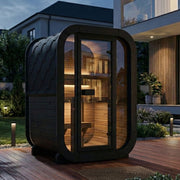 SaunaLife CL3GB outdoor sauna — black paint option
