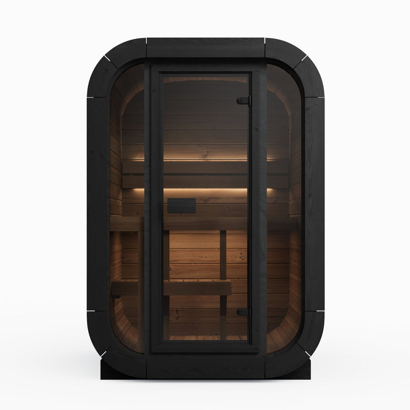 SaunaLife CL3GB outdoor sauna — black paint option