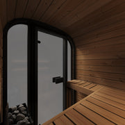 SaunaLife CL3G outdoor sauna — natural finish option