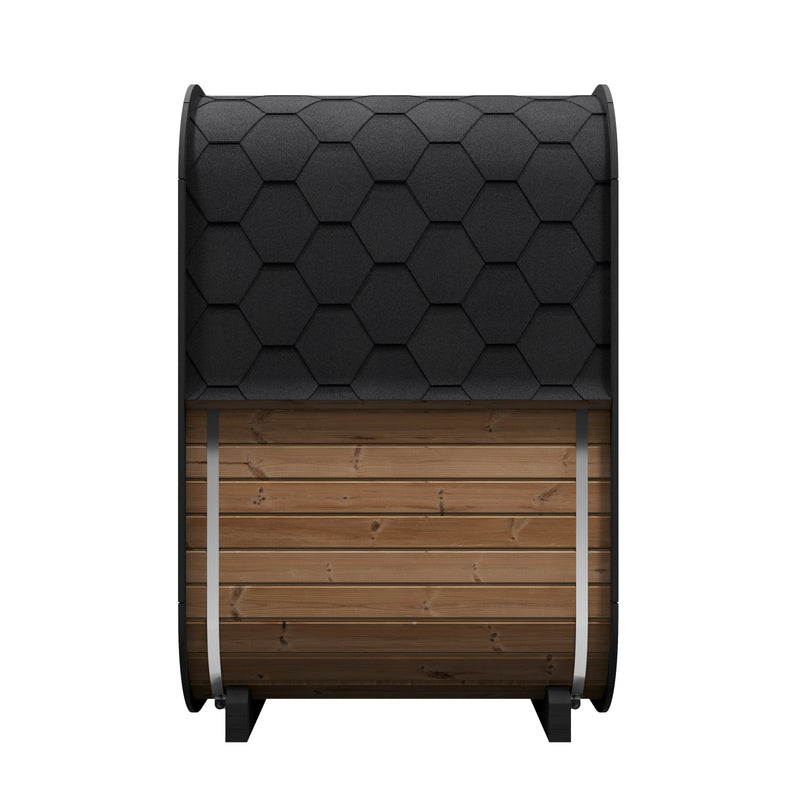 SaunaLife CL3G outdoor sauna — natural finish option