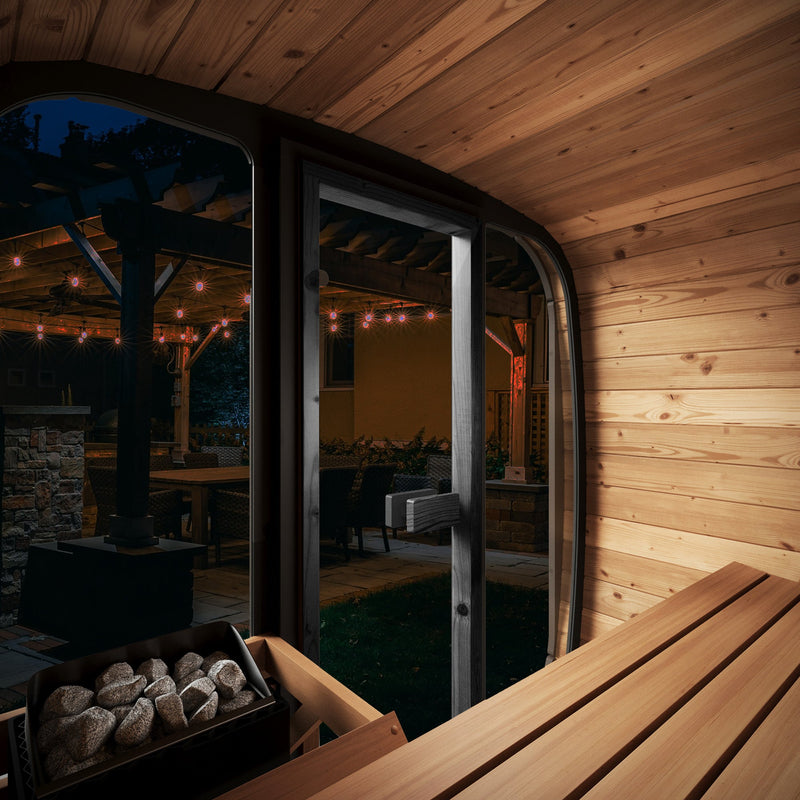 SaunaLife CL4GB outdoor sauna — black paint option