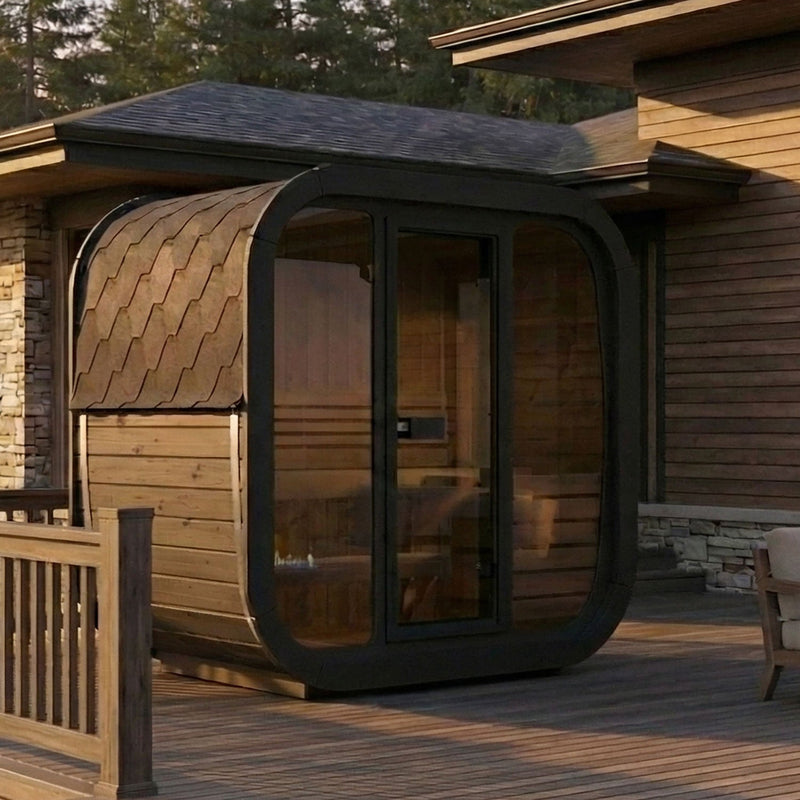 SaunaLife CL4GB outdoor sauna — black paint option