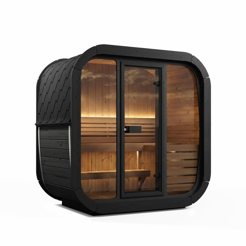 SaunaLife CL4GB outdoor sauna — black paint option