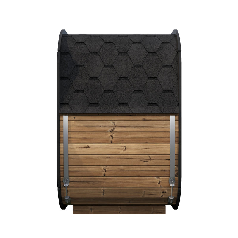 SaunaLife CL4G outdoor sauna — natural finish option