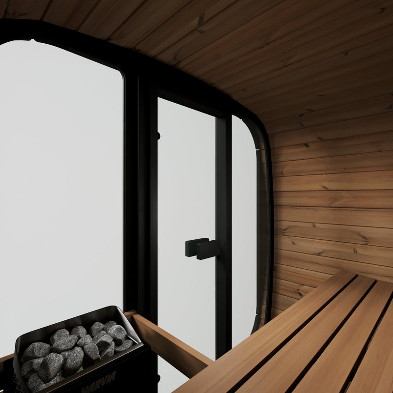 SaunaLife CL4G outdoor sauna — natural finish option