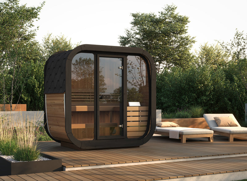SaunaLife CL4G outdoor sauna — natural finish option