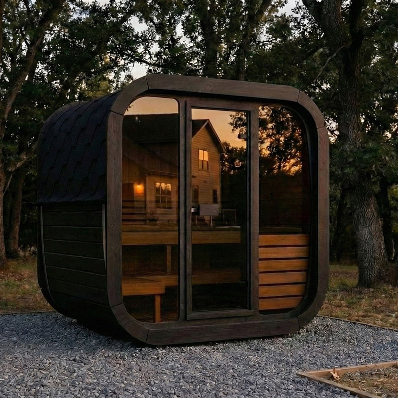 SaunaLife CL5GB outdoor sauna — black paint option