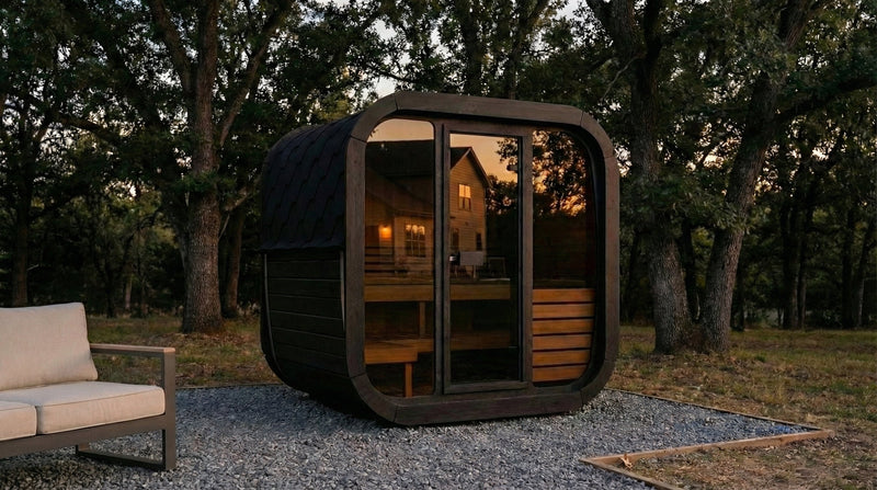 SaunaLife CL5GB outdoor sauna — black paint option