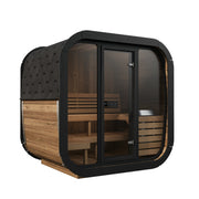 SaunaLife CL5G outdoor sauna — natural finish option