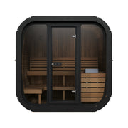 SaunaLife CL5G outdoor sauna — natural finish option