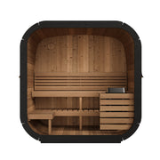 SaunaLife CL5G outdoor sauna — natural finish option
