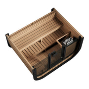 SaunaLife CL5G outdoor sauna — natural finish option