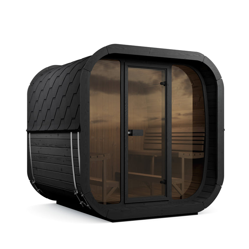 SaunaLife CL7GB outdoor sauna — black paint option