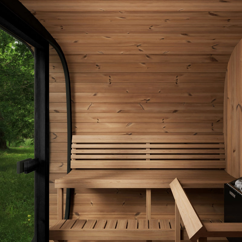 SaunaLife CL7GB outdoor sauna — black paint option