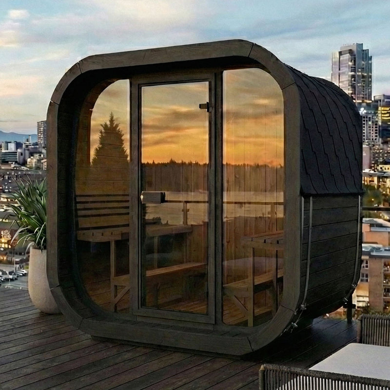 SaunaLife CL7GB outdoor sauna — black paint option