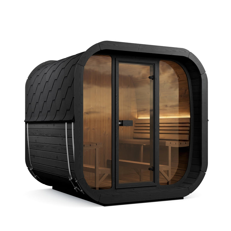 SaunaLife CL7GB outdoor sauna — black paint option