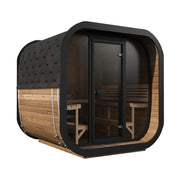 SaunaLife CL7G outdoor sauna — natural finish option