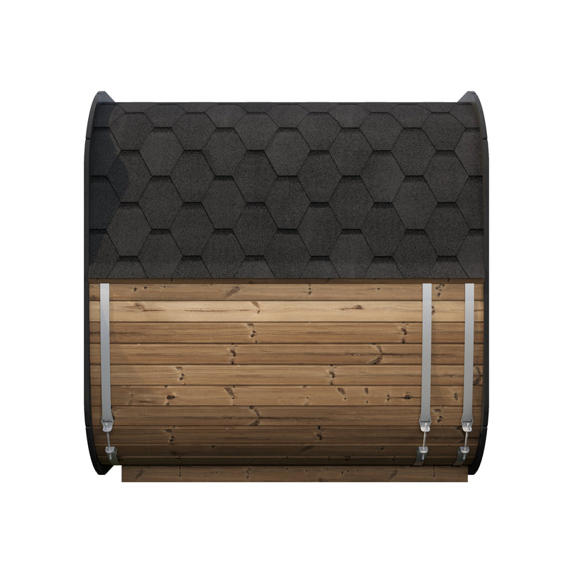 SaunaLife CL7G outdoor sauna — natural finish option