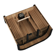 SaunaLife CL7G outdoor sauna — natural finish option