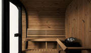 SaunaLife CL7G outdoor sauna — natural finish option