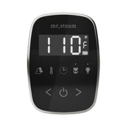 ButlerTouch Steam Shower Control Package with TempoTouch Control and Linear Steamhead in Brilliant Black — Brilliant Black