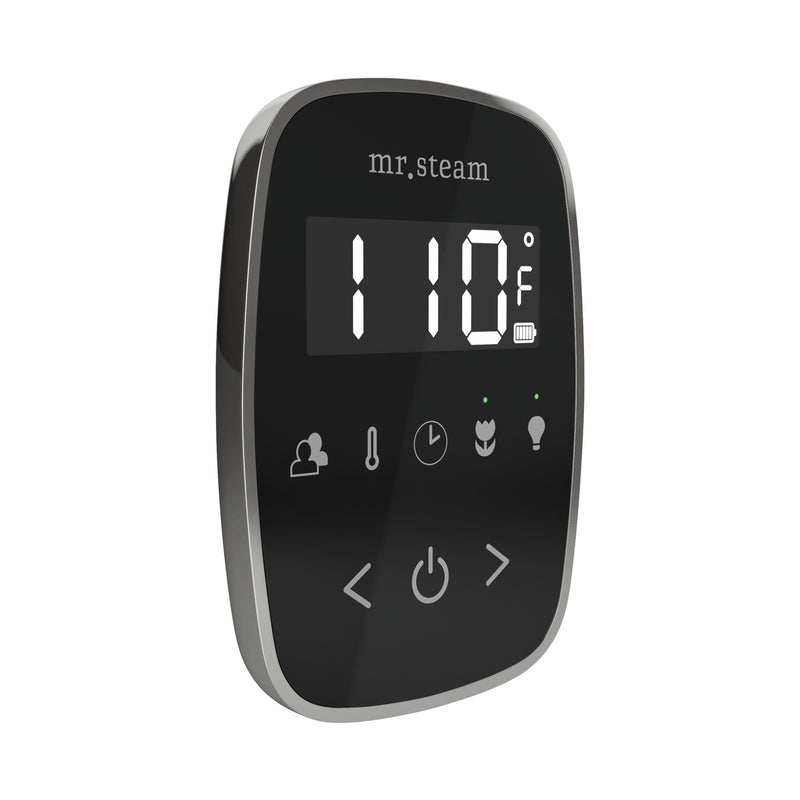 TempoFlex Steam Shower Control and Steamhead in Black Brilliant Black — Black - Brilliant Black