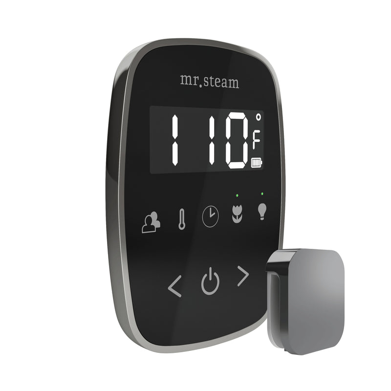 TempoFlex Steam Shower Control and Steamhead in Black Brilliant Black — Black - Brilliant Black