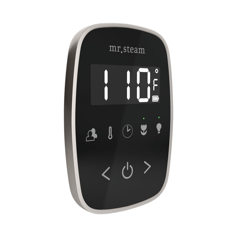 TempoFlex Steam Shower Control and Steamhead in Black Brushed Nickel — Black - Brushed Nickel