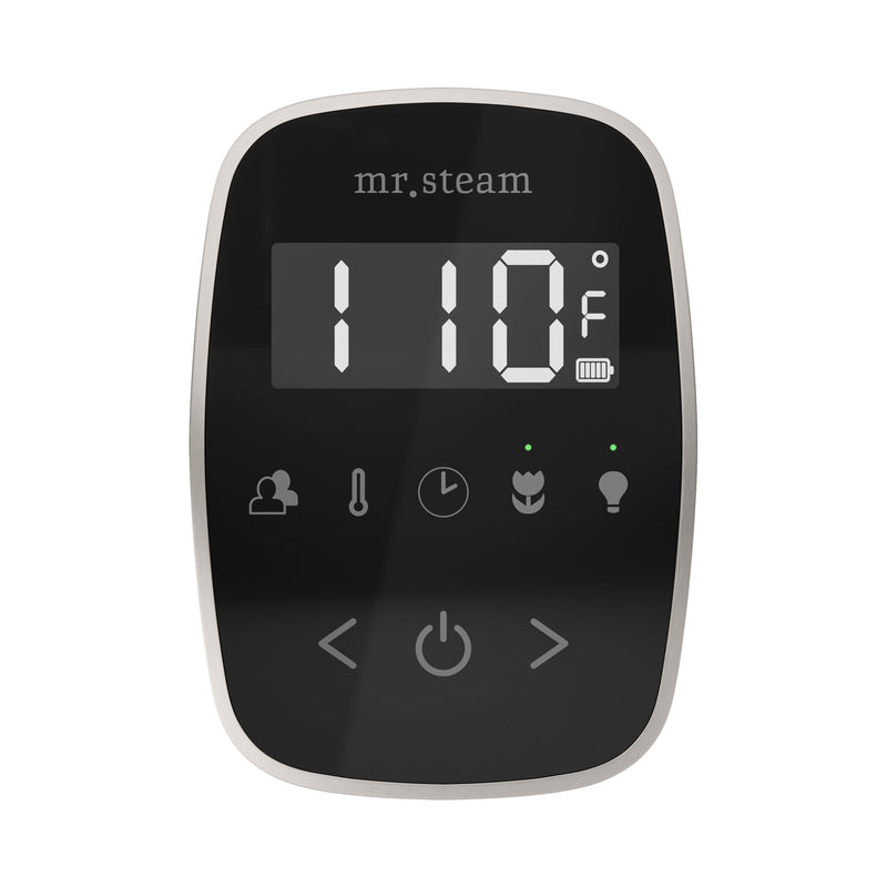 ButlerFlex Max Steam Shower Control Package with TempoFlex Control and Steamhead in Black Brushed Nickel — Black - Brushed Nickel
