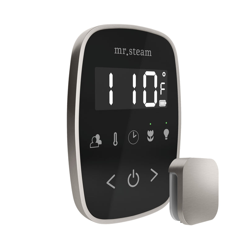 TempoFlex Steam Shower Control and Steamhead in Black Brushed Nickel — Black - Brushed Nickel