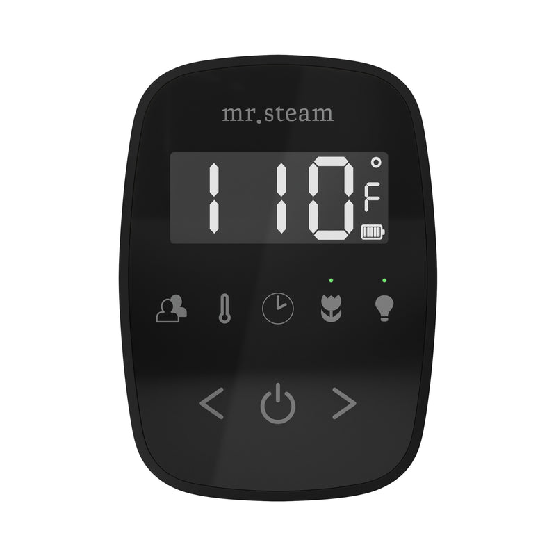 ButlerTouch Steam Shower Control Package with TempoTouch Control and Linear Steamhead in Matte Black — Matte Black