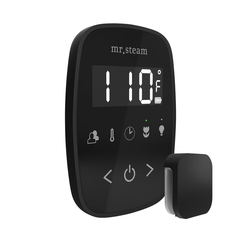 TempoFlex Steam Shower Control and Steamhead in Black Matte Black — Black - Matte Black