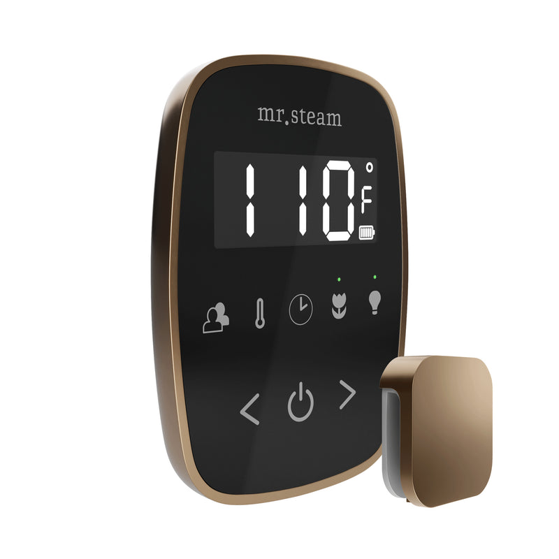 TempoFlex Steam Shower Control and Steamhead in Black Nouveau Bronze — Black - Nouveau Bronze