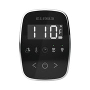 ButlerFlex Steam Shower Control Package with TempoFlex Control and Steamhead in Black Polished Chrome — Black - Polished Chrome