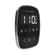 TempoFlex Steam Shower Control and Steamhead in Black Polished Chrome — Black - Polished Chrome