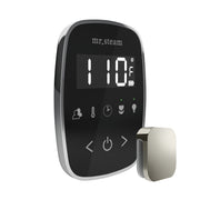 TempoFlex Steam Shower Control and Steamhead in Black Polished Chrome — Black - Polished Chrome
