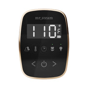 TempoFlex Steam Shower Control and Steamhead in Black Polished Gold — Black - Polished Gold