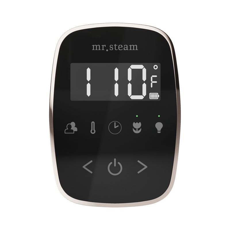 TempoFlex Steam Shower Control and Steamhead in Black Polished Nickel — Black - Polished Nickel