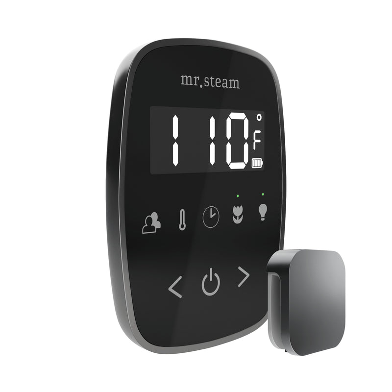 TempoFlex Steam Shower Control and Steamhead in Black Satin Steel — Black - Satin Steel