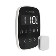 TempoFlex Steam Shower Control and Steamhead in Black White — Black - White