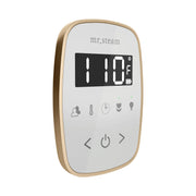 TempoFlex Steam Shower Control and Steamhead in White Brushed Bronze — White - Brushed Bronze